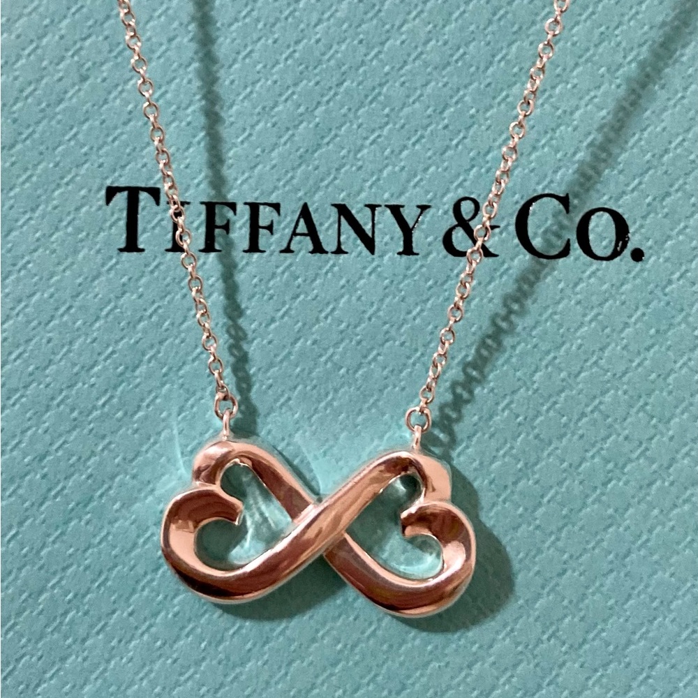Tiffany&Co Necklace Double Loving Hearts Pendant